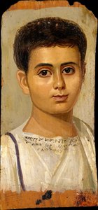 Retrato del niño Eutyches, 100-150 d.C. de Roman Period Egyptian